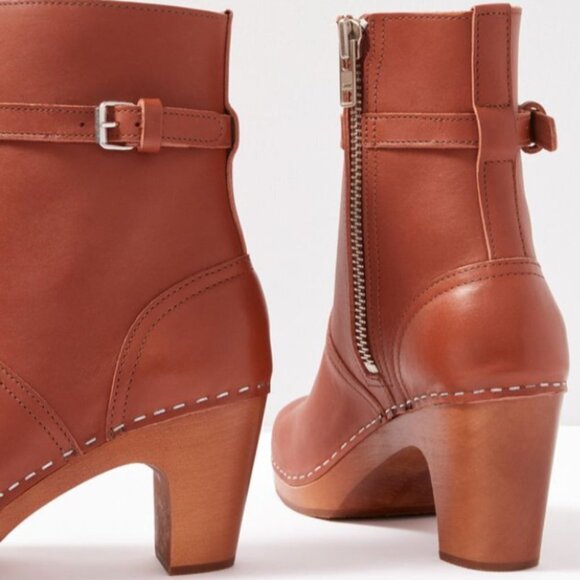 Swedish Hasbeens Jodhpur Boot Reddish Leather Cognac Size 39 USA 8.5 - Picture 2 of 4